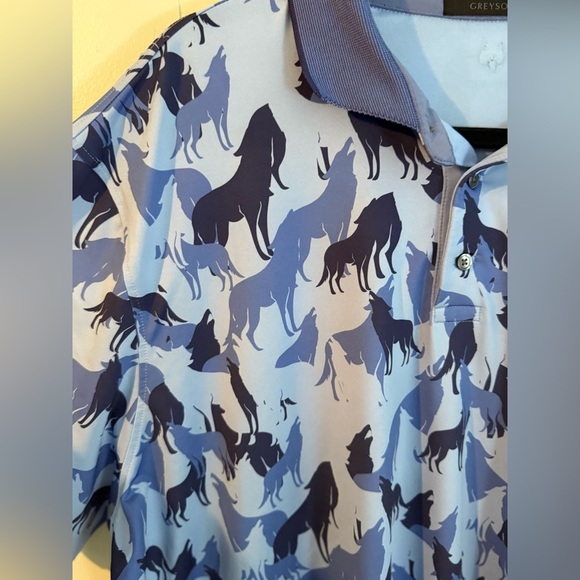 Greyson The Shadows Blue Mens Golf Polo Size XXL - Picture 3 of 7